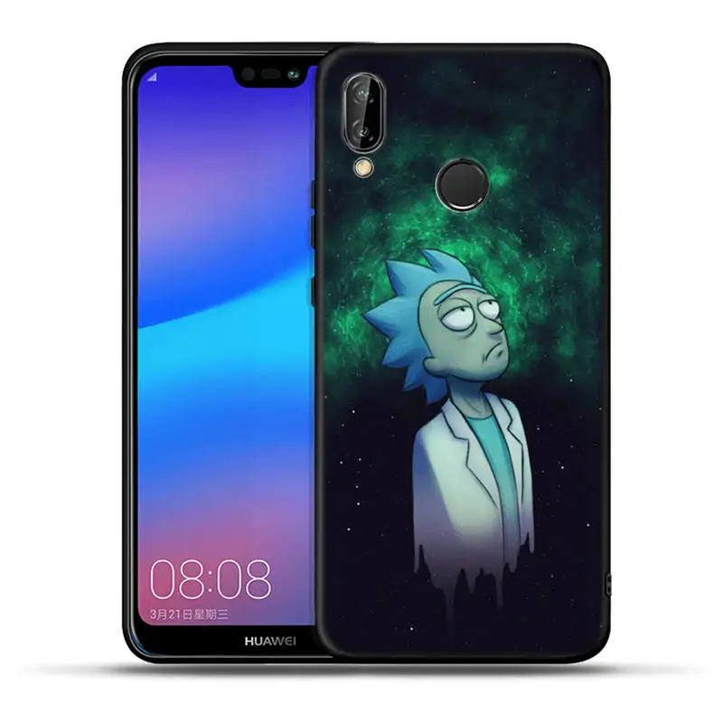 Мягкий чехол из ТПУ с рисунком аниме Рика и Морти для huawei mate 20 10 P30 P20 Pro P10 P9 P8 Lite P Smart Матовые чехлы