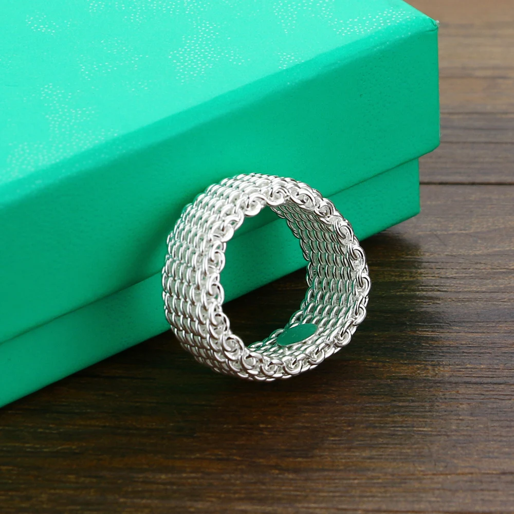Женское кольцо из серебра 925 пробы с плетением|ring female|925 sterling silver ringring |