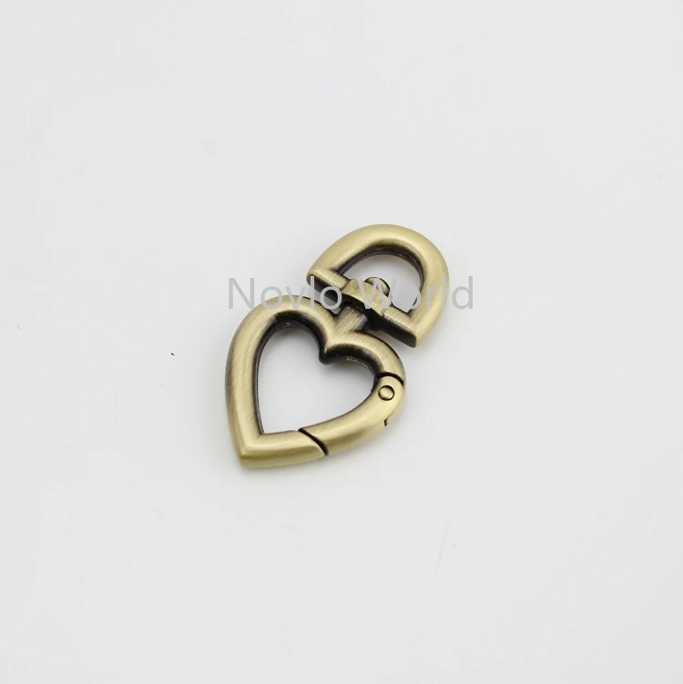 Мир Nolvo 5 20 100 шт. 3 цвета в форме сердца кольца для ключей крючок с застежкой
