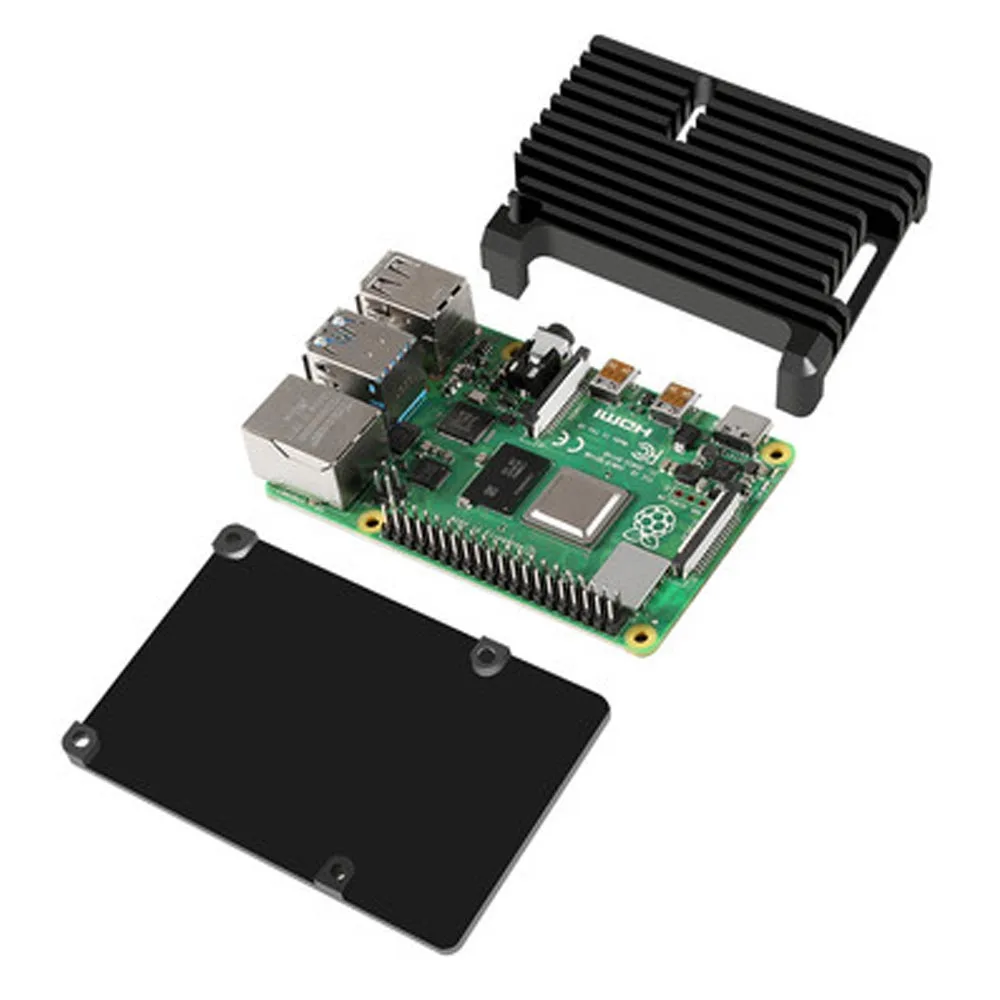  Raspberry Pi 3B/3B+/4B Armor Aluminum Alloy Case with 32GB SD Card+5V 3A power + HDMI for Raspberry