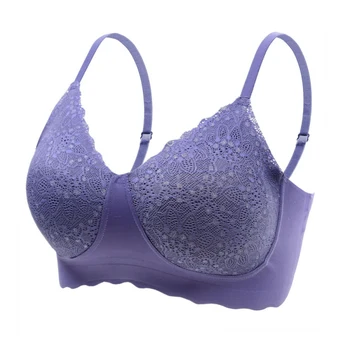 

Lightweight Seamless Sport Bra Breathable Ultra-elastic Latex Breast Pad Underwear Adjustable Shoulder Strap Tube Top Sexy Bra