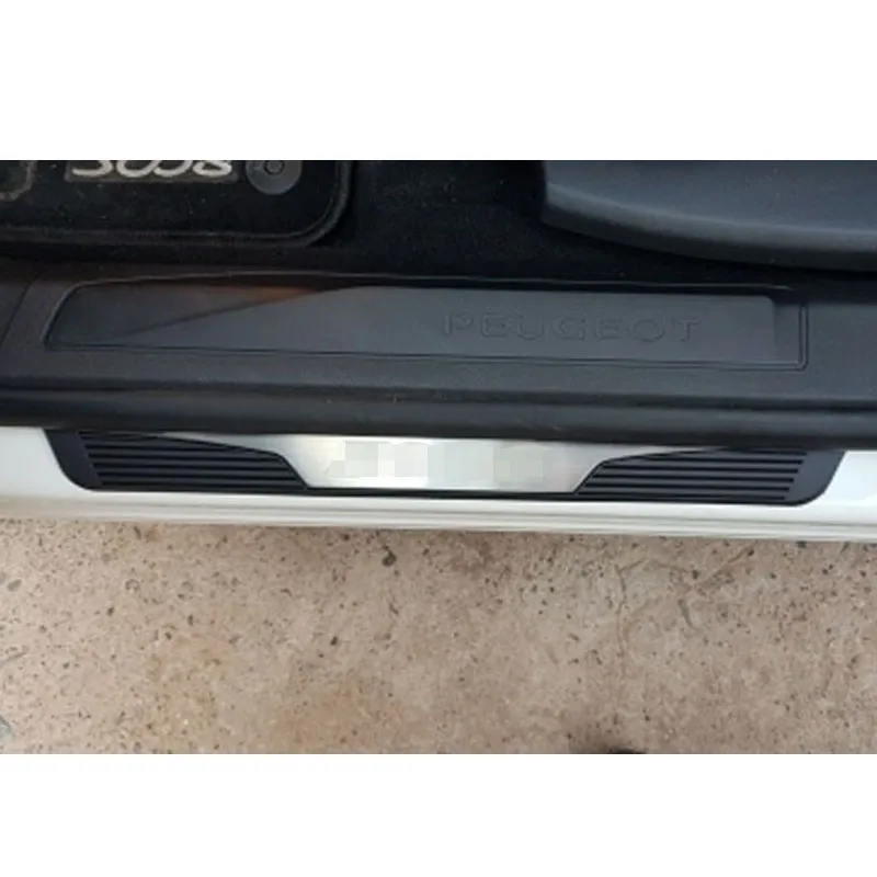Door Sill Scuff Plate Trim for Peugeot 3008 Gt 3008GT Plates Metal Car Styling Accessories 4 Pcs