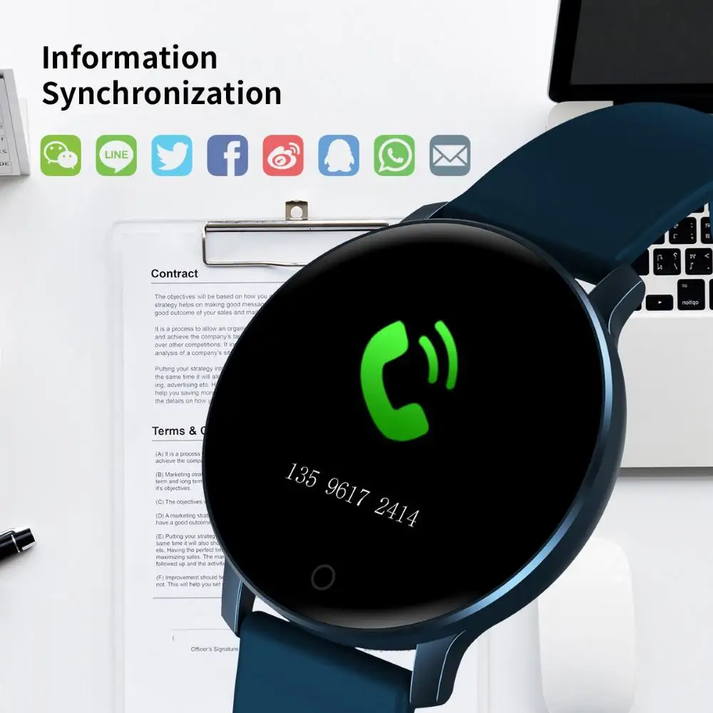 

1.3inch IPS Color Screen IP67 Waterproof Smart Watch Heart Rate Monitor Fitness Watch Call Reminder Bluetooth Smart Bracelet