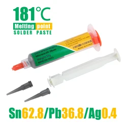 Pâte à souder pour tube à aiguille, point de fusion, 181 ℃, patch de soudage cms, maintenance des composants mobiles, pâte à souder 