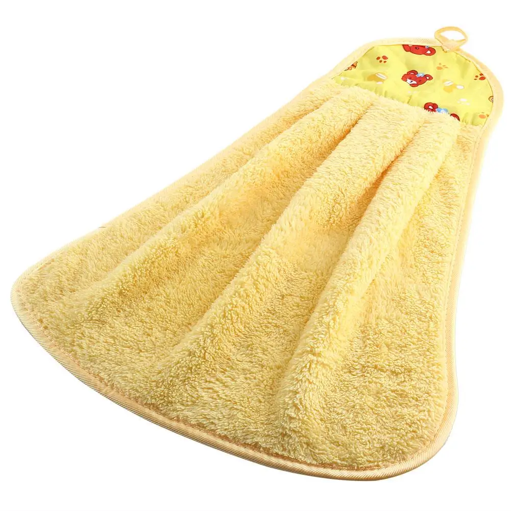 Yellow Впитывающее мягкое микрофибровое подвесное кухонное полотенце для ванной комнаты 7 видов цветов - Цвет: Yellow