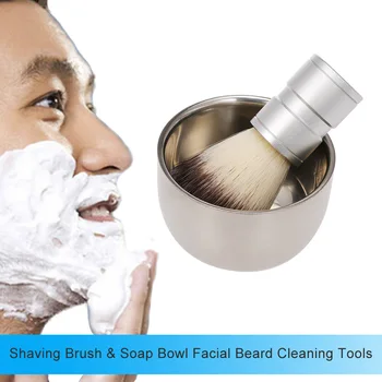 

Men's Shaving Brush Badger Hair Soap Bowl Facial Beard Cleaning Tool Set Shaving Cream Mug Barber Beard Beauty Salon Tool Kits