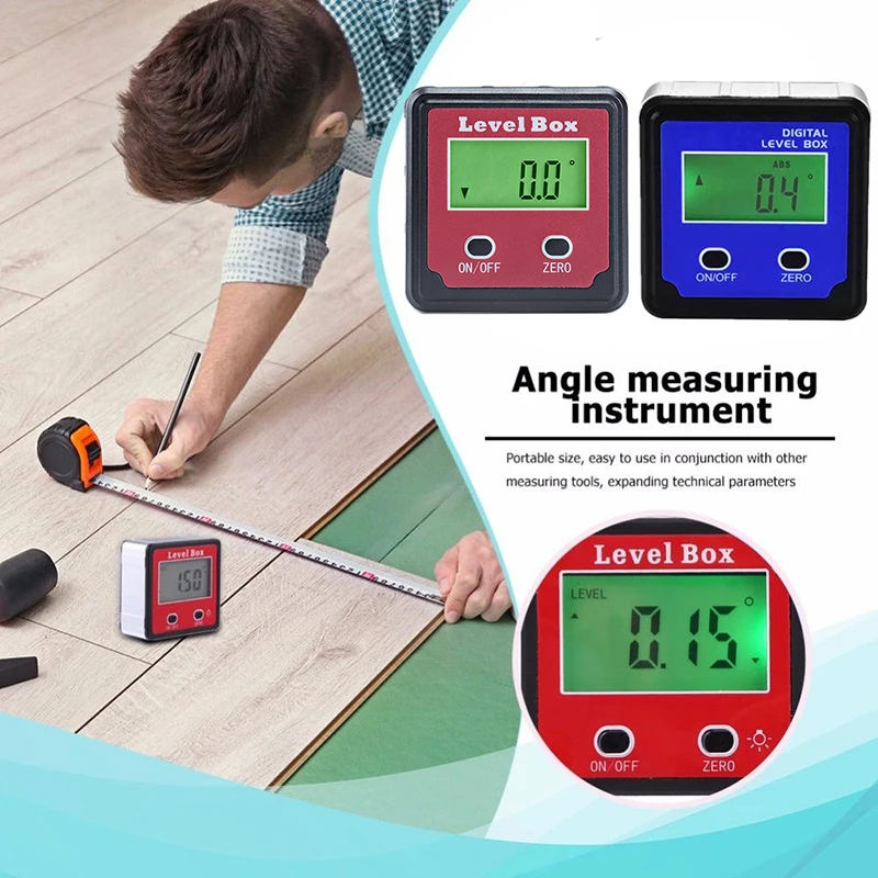  High Precision Digital Protractor Level Box Angle finder Gauge Bevel Box Inclinometer Protractor wi