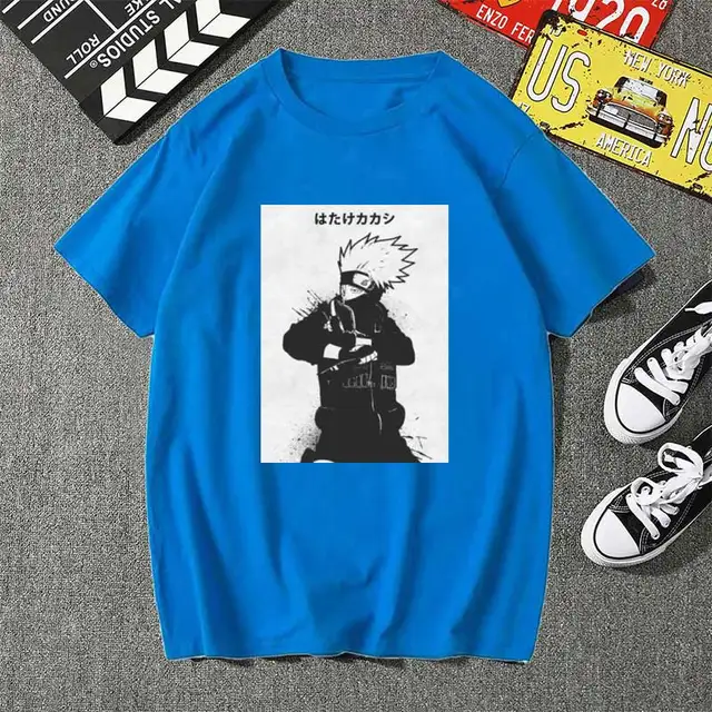 Kakashi Hatake Naruto Anime Graffiti Art T Shirt T Shirt Men Kawaii Tops Cartoon Karate Graphic Tees Tee Shirt Unisex Harajuku T Shirts Aliexpress