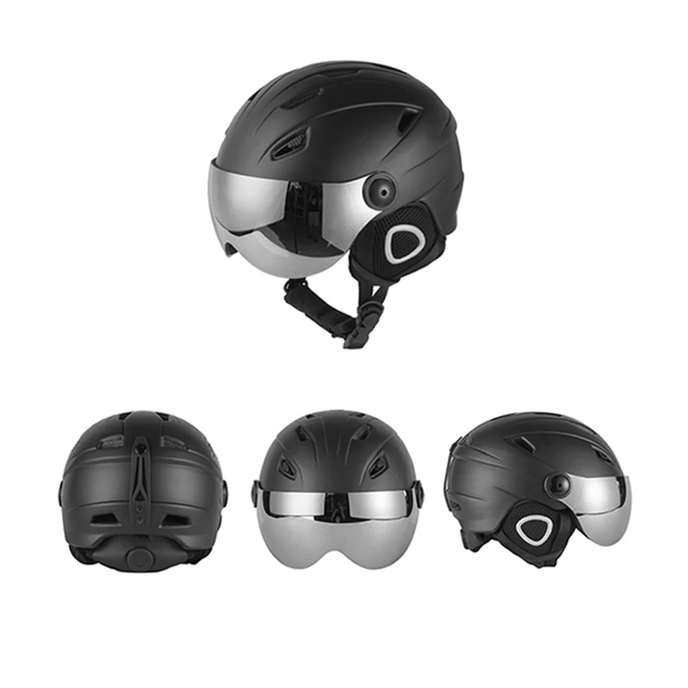 Najtaniej Winter Warm Snowboard narciarstwo bezpieczeństwo sanki sanki kask do skutera nakładka ochronna półkryty kask narciarski z goglami Visor D10