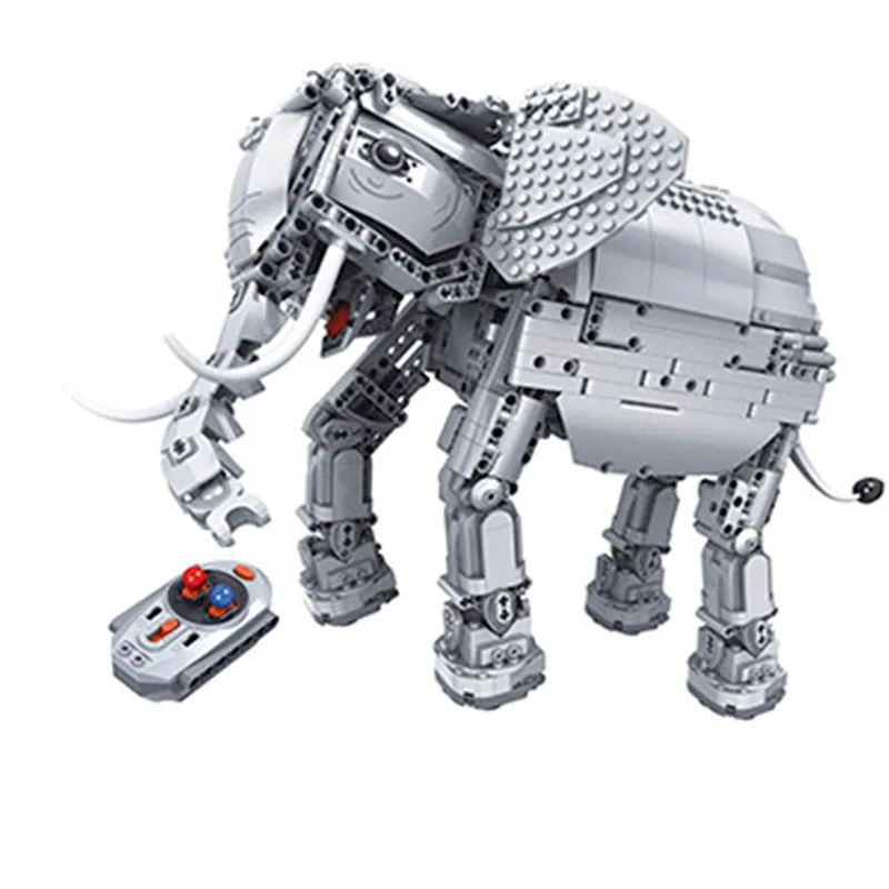 

DIY 1542PCS Assembly RC Building Blocks Series 7106 7107 7113 RC Tank Dinosaur Elephant Blocks Toy for Boy and Girl