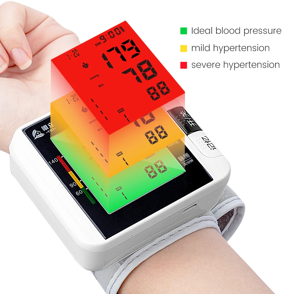 Digital Wrist Blood Pressure Monitor Medical Upper Arm Sphygmomanometer Automatic Tonometer Tensiometro Blood Pressure Meter 4