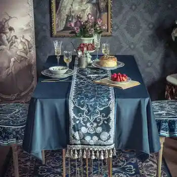 

Fresh French country table flag bed flag ins TV cabinet tea table custom tablecloth bed end flag set
