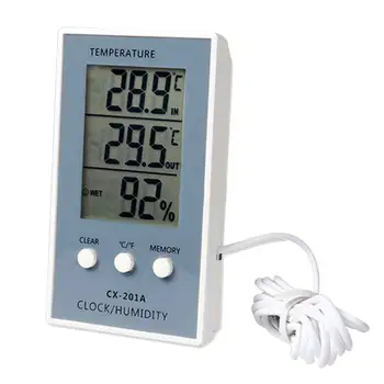 

Thermometer Hygrometer Measure Digital LCD Meter Indoor Outdoor Weather Station Tester C/F Max Min Value