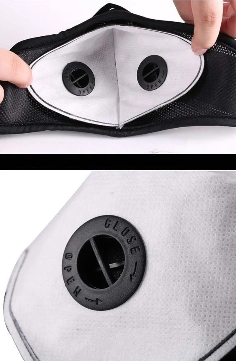 

Dustproof Mask Motorcycle Ski Anti-pollution Mask Sport Mouth-muffle Dustproof With Activated Carbon Filter Hi 888