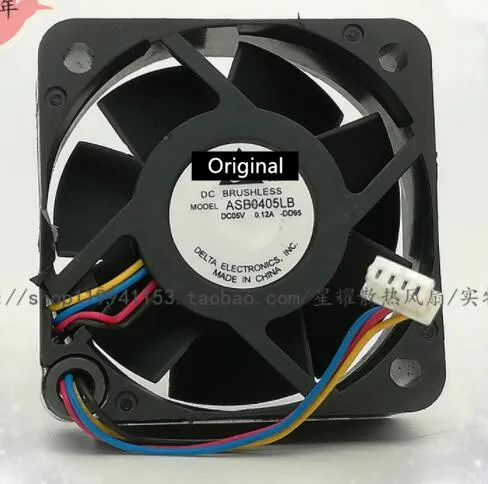 

Original 100% working ASB0405LB DC 5V 0.12A 4015 40mm 40x40x15mm Server Square Cooling Fan pwm 4-Pin