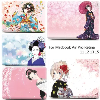 

Very Beautiful Kimono Girl Prints Laptop Cover For Macbook Pro 13 A1708 A1989 Pro 15 A1990 Retina 12 13 15 Air 11 13 A1466 Case