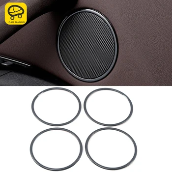 

CarManGo Car Accessories Door Speaker Cover Circle Ring Frame Sticker Trim Interior Decoration for BMW X3 G01 X4 G02 2018-2020