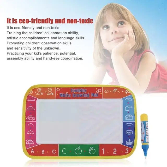 $US $1.65  Eco-Friendly Kids Baby Write Draw Paint Water Magic Doodle Mat Children Play Mat With Magic Pen Pai