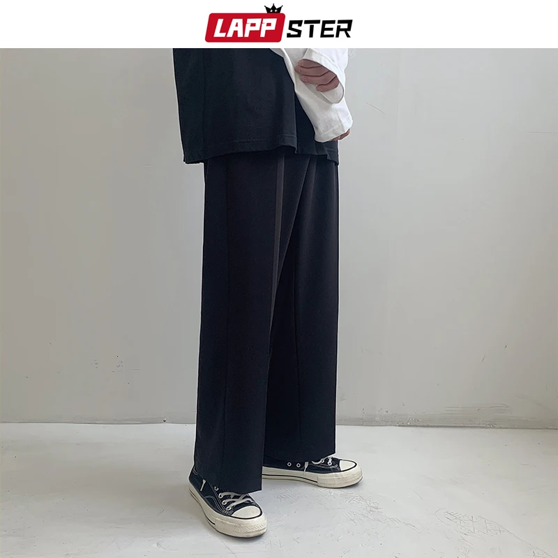 Best Seller Harem Pants Trousers LAPPSTER Korean Fashions Black Mens Casual Hip-Hop Solid Loose 4001032851862