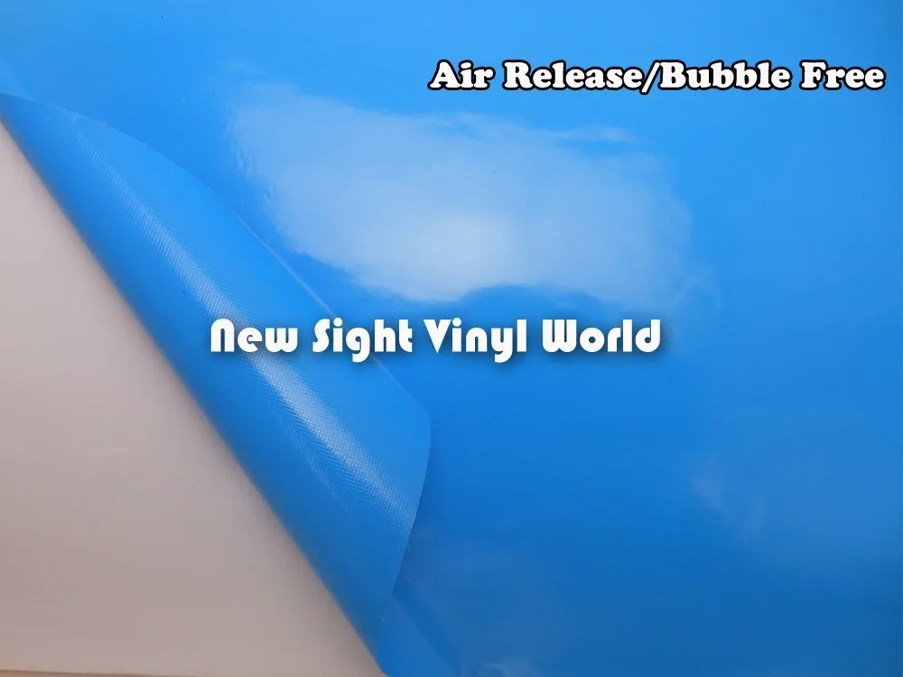 Синяя глянцевая виниловая автомобильная пленка ping Air Bubble Free, блестящая синяя глянцевая пленка, пленка для автомобиля, наклейки для автомобиля, Размер: 1,52*30 м/рулон