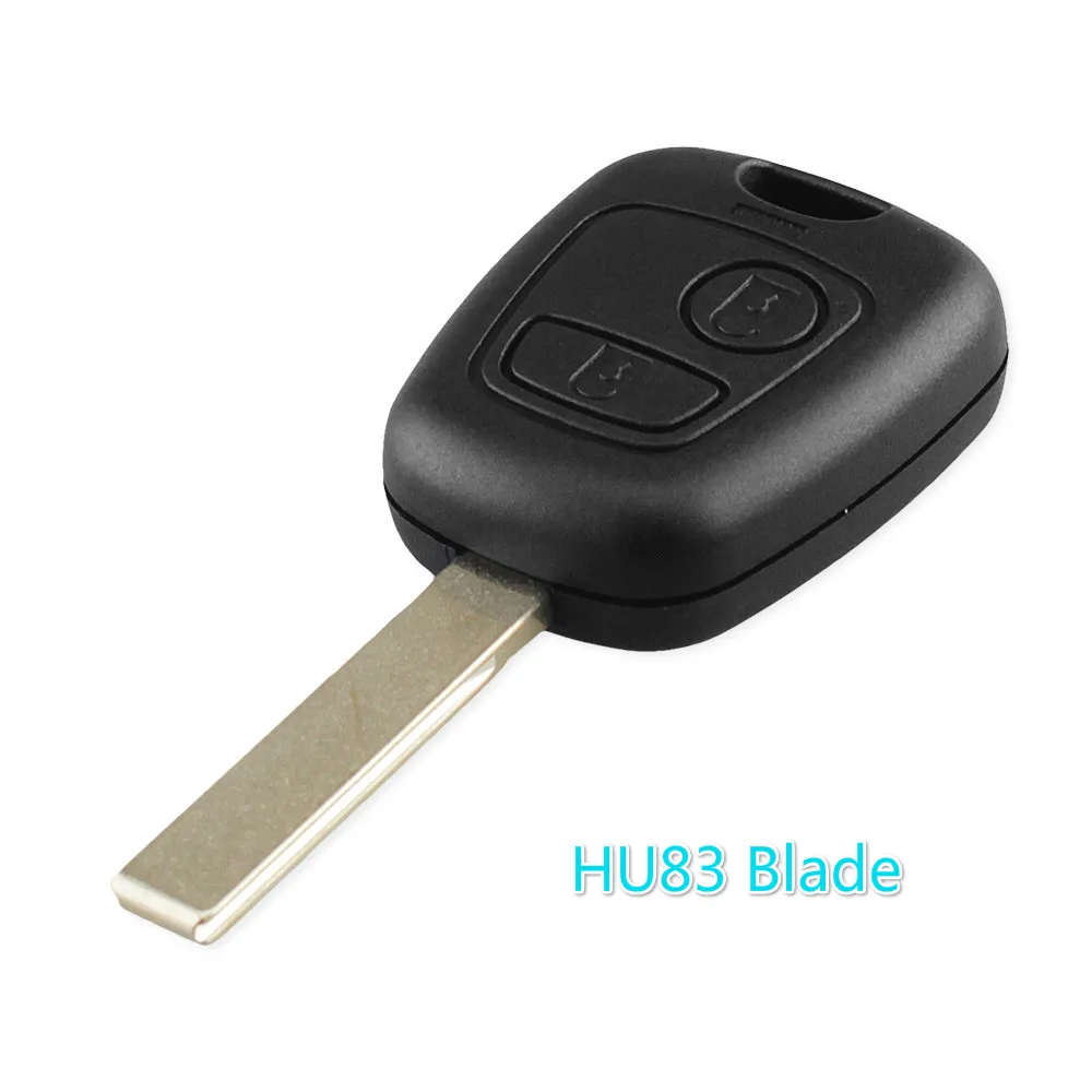 KEYYOU 20 шт. 2 кнопки дистанционного ключа автомобиля чехол для peugeot 106 206 307 107 207 407 партнер эксперт боксер VA2/SX9/HU83/NE73 лезвие - Цвет: HU83 Blade