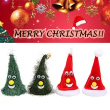 6 дюймов креативная Поющая электрическая шляпа Рождественская елка Декор Детская игрушка Рождественский подарок США