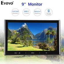 Eyoyo EM09K, 9 дюймов, маленький компьютер, телевизор, дисплей, камера безопасности, монитор, 1024X600 CC, ТВ, HDMI экран с AV, VGA, видео, аудио, Pantalla
