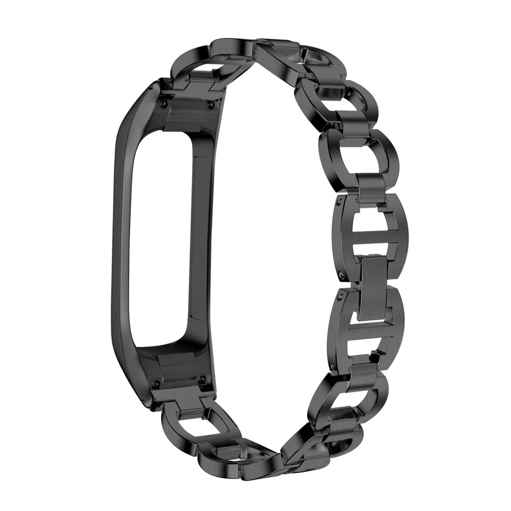 Браслет из нержавеющей стали, Смарт-часы, ремешок для samsung Galaxy Fit e - Цвет: Black