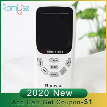 

EMS Tens Machine Digital Therapy Full Body Massager with Double Electrode Pads Pain Relief Electric Pulse Muscle Stimulator