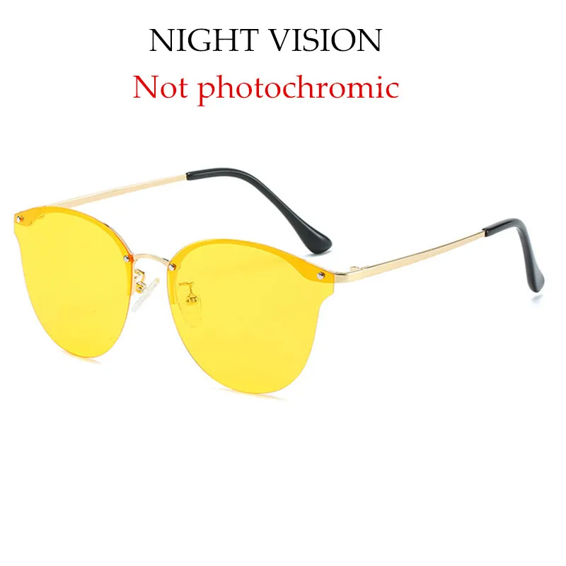 YOOSKE для вождения фотохромные Солнцезащитные очки женские поляризованные солнцезащитные очки «кошачий глаз» классические Хамелеон Обесцвечивающие очки UV400 - Цвет линз: night vision