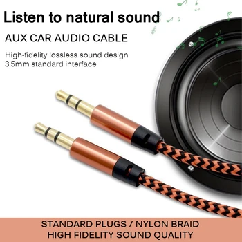 

3.5mm Stereo Male To Male For Smart Phone Aux Auxiliary Sound Stereo Audio Data 3.5mm Cable Car Auxiliary Audio Cable