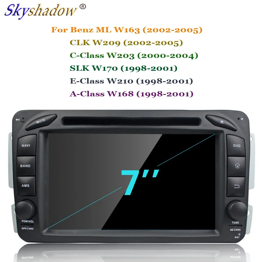 Android 9,0 4 Гб ОЗУ 8 ядерный автомобильный dvd-плеер Wifi Bluetooth 4,2 RDS радио gps карта для Benz W163 W209 W203 W170 W210 W168 1998-2005