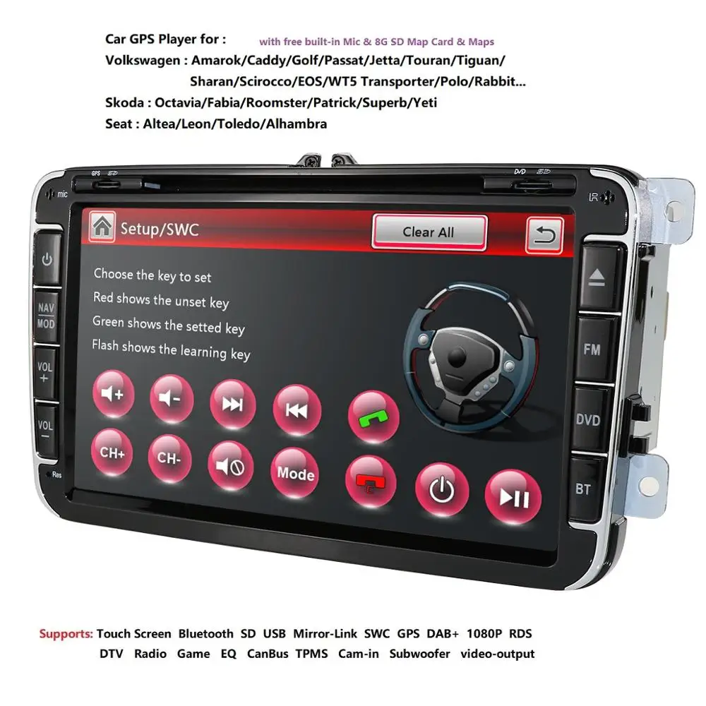 Best 2 din 8" Car DVD radio player Fit Volkswagen V W golf 6 touran passat B7 sharan Lavida polo tiguan DAB Free map card Rear Camera 0 Best 2 din 8" Car DVD radio player Fit Volkswagen V W golf 6 touran passat B7 sharan Lavida polo tiguan DAB Free map card Rear Camera 0