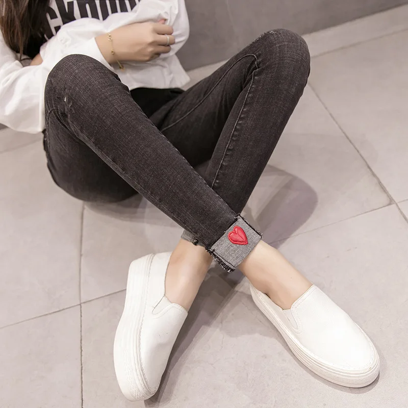 

Pregnant Women Cowboy Pants Outer Wear Spring And Autumn 2019 New Style Fashion Thin Fashion Mom Summer Leggings Women's Pregnan