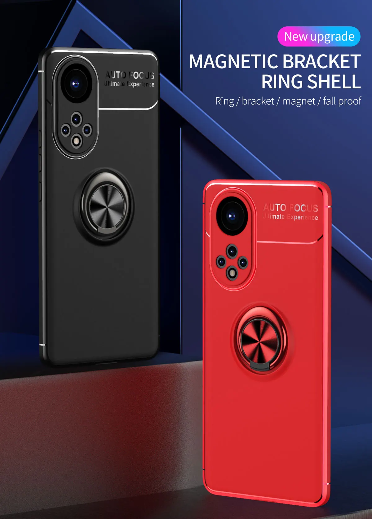 Shockproof Phone Case For Honor 50 Pro SE Paly5t Luxury Car Magnetic Ring Stand Back Cover For Huawei P50 P40 Pro Nova 8 Funda