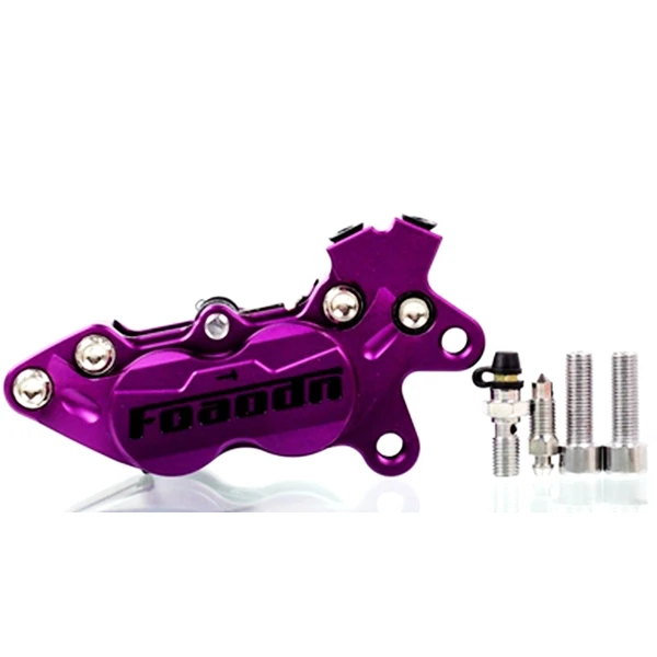 Мотоцикл F101 Foaodn 40 мм тормозные суппорты с 4 поршнем для Kawasaki Suzuki Yamaha Honda изменить Hf6 Байк скутер - Цвет: Purple right