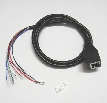 

2pcs CCTV POE IP network Camera PCB Module video power cable, 60cm long, RJ45 female connectors with Terminlas