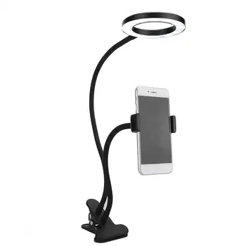 

Tattoo desk lamp for tattoo and nail art work, desk lamp for reading, studying or working, click-on LED ring lamp with