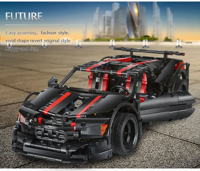 MOC Technic серия Assassin X19 детская модель приспособление для автомобиля technic racer городской строительный блок Кирпичи diy игрушка подарок детские игрушки