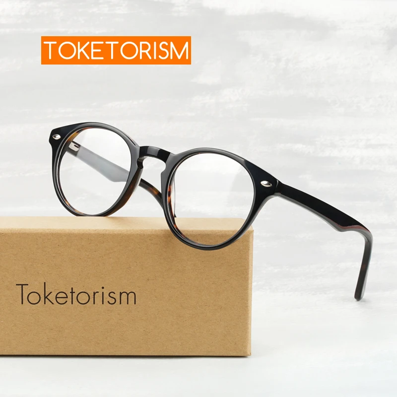 Toketorism ацетатные очки, винтажные круглые оправы для очков для мужчин и женщин, оправы для очков по рецепту