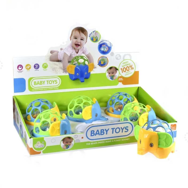

Infant Hand Rattle Soft Silcone Cartoon che bao bao Educational Hand Ball Toy Animal Soft Silcone Teether Fitness Rattle