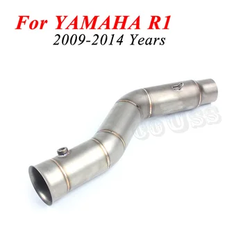 

For YAMAHA R1 2009-2014 Years Slin 0n Systems Middle Mid Link Motorcycle Exhaust Single Row Pipe Modified Escape Moto Motocross