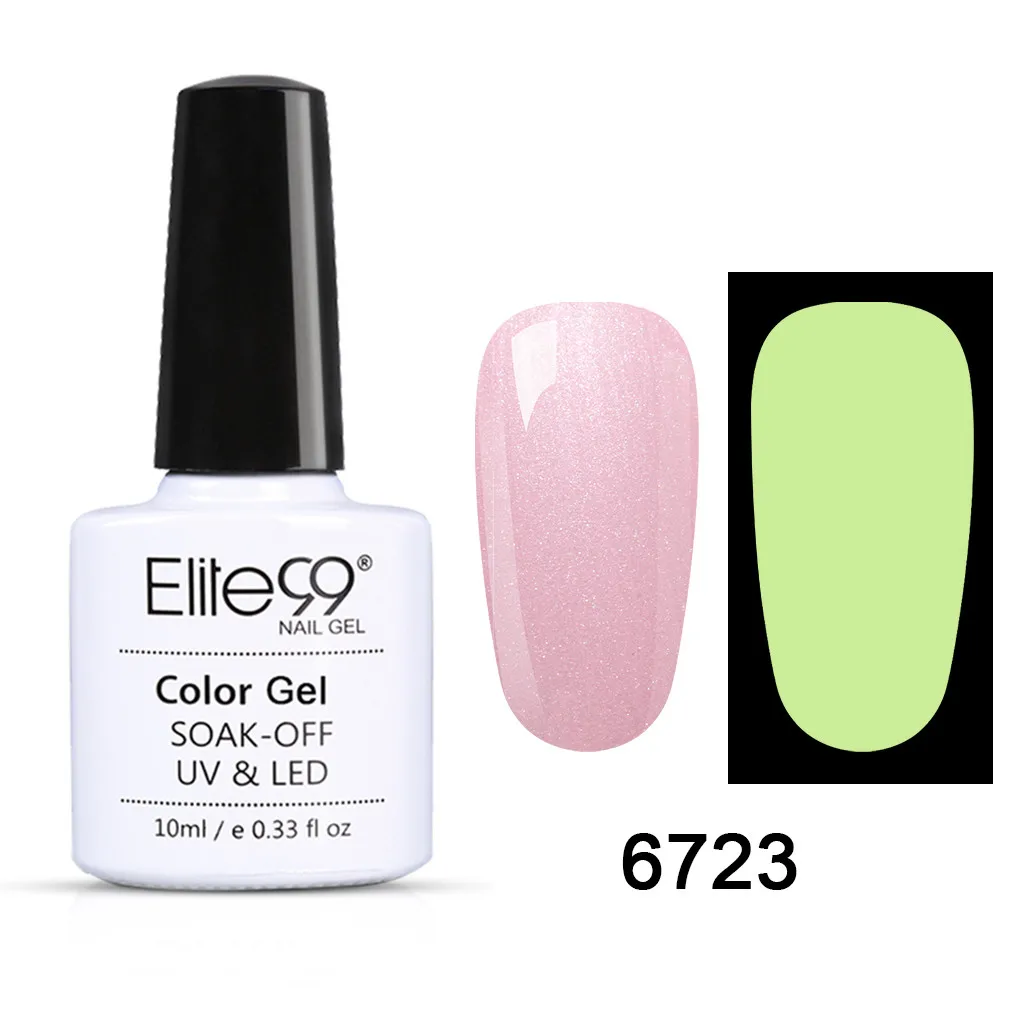 Elite99 10 мл флуоресцентный УФ-гель для ногтей Полупостоянный светится в темноте Гель-лак личная гигиена для ногтей лак для творчества - Цвет: 6723