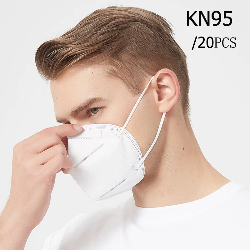 

20 PCS Safey Protect High Quality Anti PM2.5 Anti Particle KN95 Mask Cycling Face Mask FFP1 FFP2 Protection Dust Masks