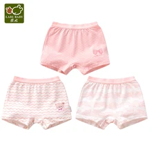LABIBABY/комплект из 3 предметов; трусы для девочек; детские трусы для девушек; в полоску; с героями мультфильмов; милые; хлопковые; розовые; из мягкой вискозы