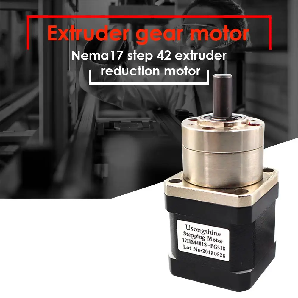 Коробка Передач шаговый двигатель 17HS4401S PG518 Nema17 шестерни робота с ЧПУ &quotсделай