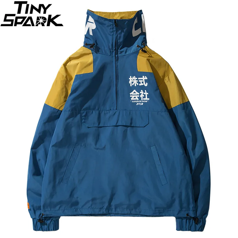 Vente Hip Hop veste coupe vent hommes japon Harajuku Multi poches veste manteau rétro Vintage décontracté survêtement veste Streetwear 2019 automne