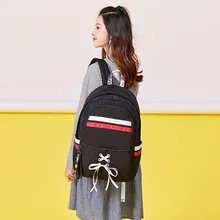 Женский рюкзак из ткани Оксфорд с бантом, рюкзак в студенческом стиле, школьная сумка для студентов