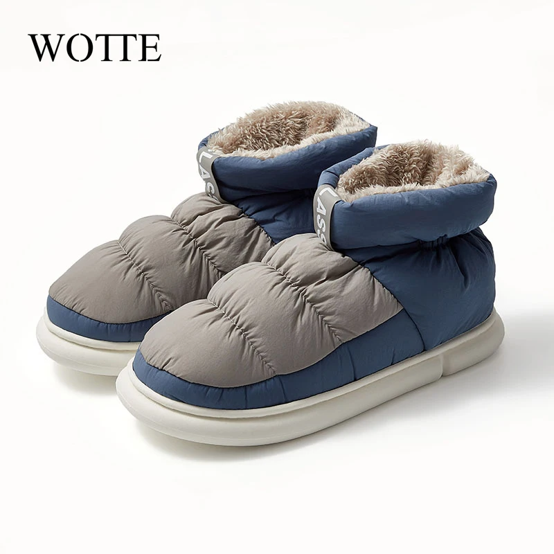 Winter Shoes For Men Boots Slip On Warm FurWinter Sneakers Men Snow Boots Waterproof Ankle Chaussure Homme Mans Footwear