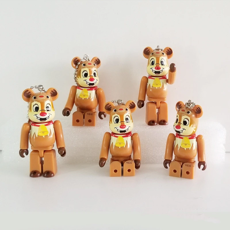 3 ベアブリックグルーミーキーホルダーペンダントbe Rbrick Popobe 100 Kaws ブライアンオリジナルフェイクプラスチックアクションフィギュア玩具opp 7センチメートルc430 Action Figures Aliexpress